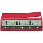DGT 2500 Official FIDE Chess Clock with Clear Display, Visible Lever, and Low Energy Consumption (Tournament Red)
