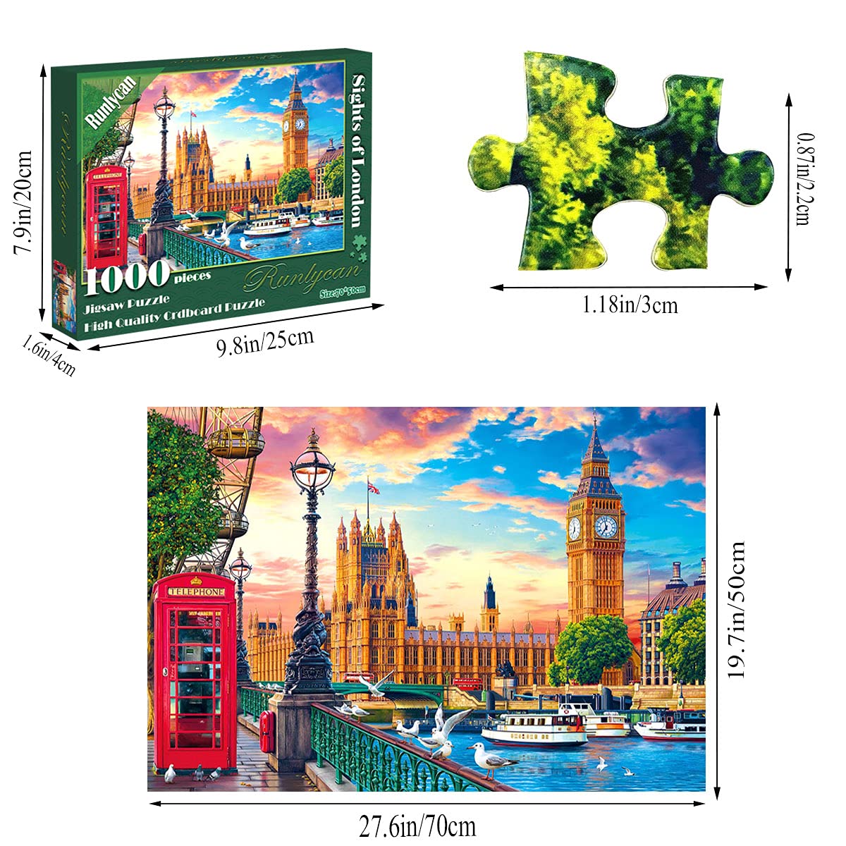 Jigsaw Puzzles 1000 Pieces - 1000 Piece Puzzles for Adults 1000 Pieces Puzzle Game Decompression Toys Family Landscape Decoration Puzzle