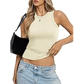 EasyGala Womens Ribbed Cotton Tank Tops Basic Crew Neck Sleeveless Shirts Fitted Going Out Tops Summer Trendy 2026