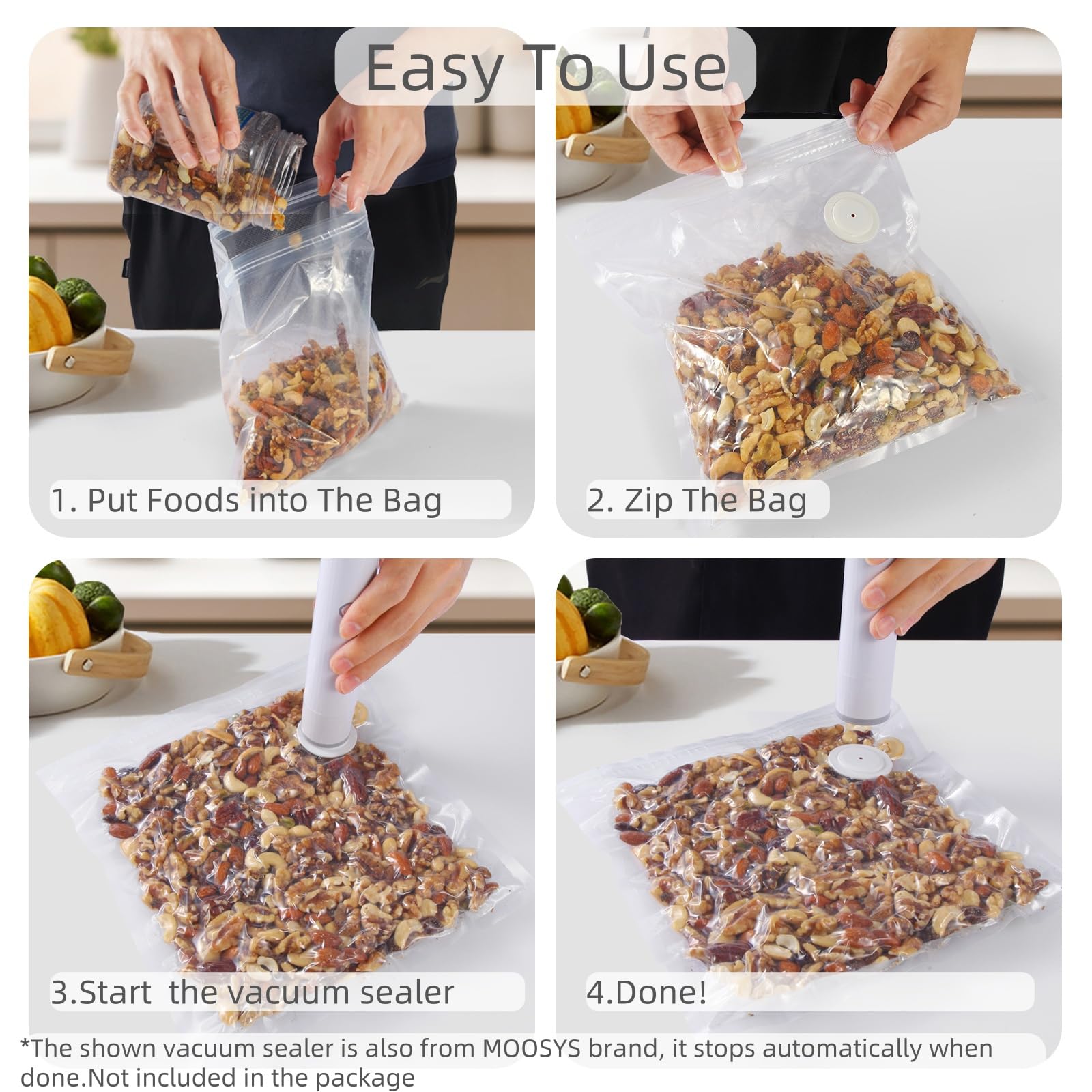 30 Upgraded Reusable Vacuum Sealer Bags(20p 8