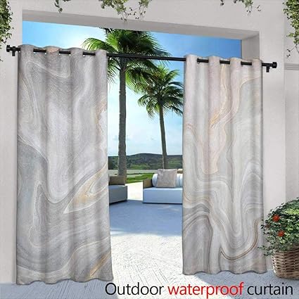 Amazon Com Loveeo Marble Outdoor Curtains Nature Stone Color