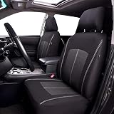 Flying Banner Black Jacquard Car Seat Covers Full Set Airbag Compatible view 3