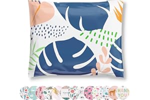 A LA MODE MAILERS TOPPED WITH STYLE. 12.5x15 Poly Mailers 50 Pack | Sangria | Large Reusable Shipping Supplies Envelopes | Plastic Small Business Clothing Packaging Mailing Bags | Sticky Self Seal Cute Floral Palm