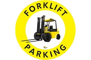 Mighty Line Forklift Floor Sign Floor Sign for Safety, Warning, Heavy-Duty, Peel and Stick, Adhesive, Industrial Quality, Forklift Parking, 12"