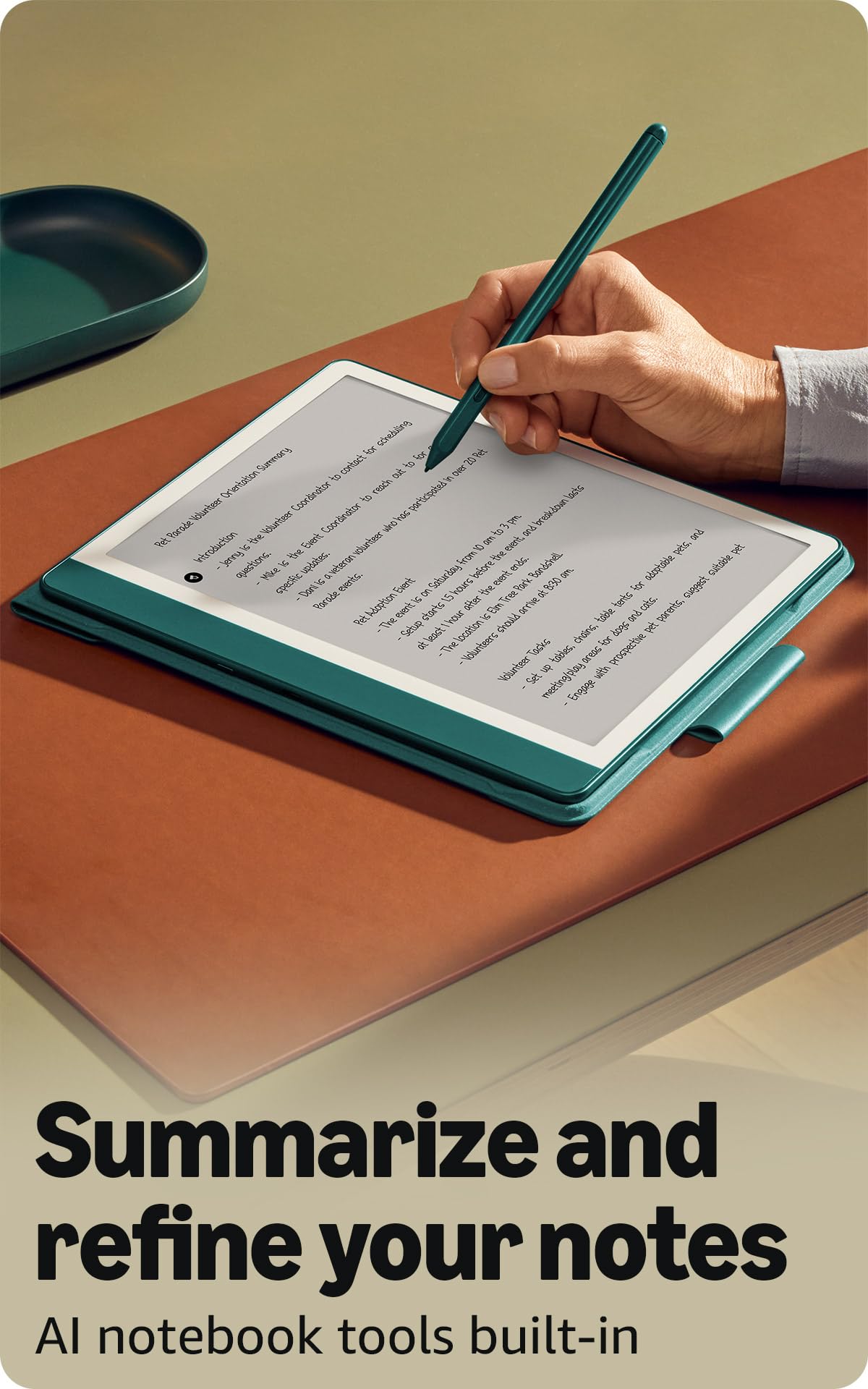 Amazon Kindle Scribe (64GB) - Your notes, documents and books, all in one place. With built-in AI notebook summarization. Includes Premium Pen - Tungsten