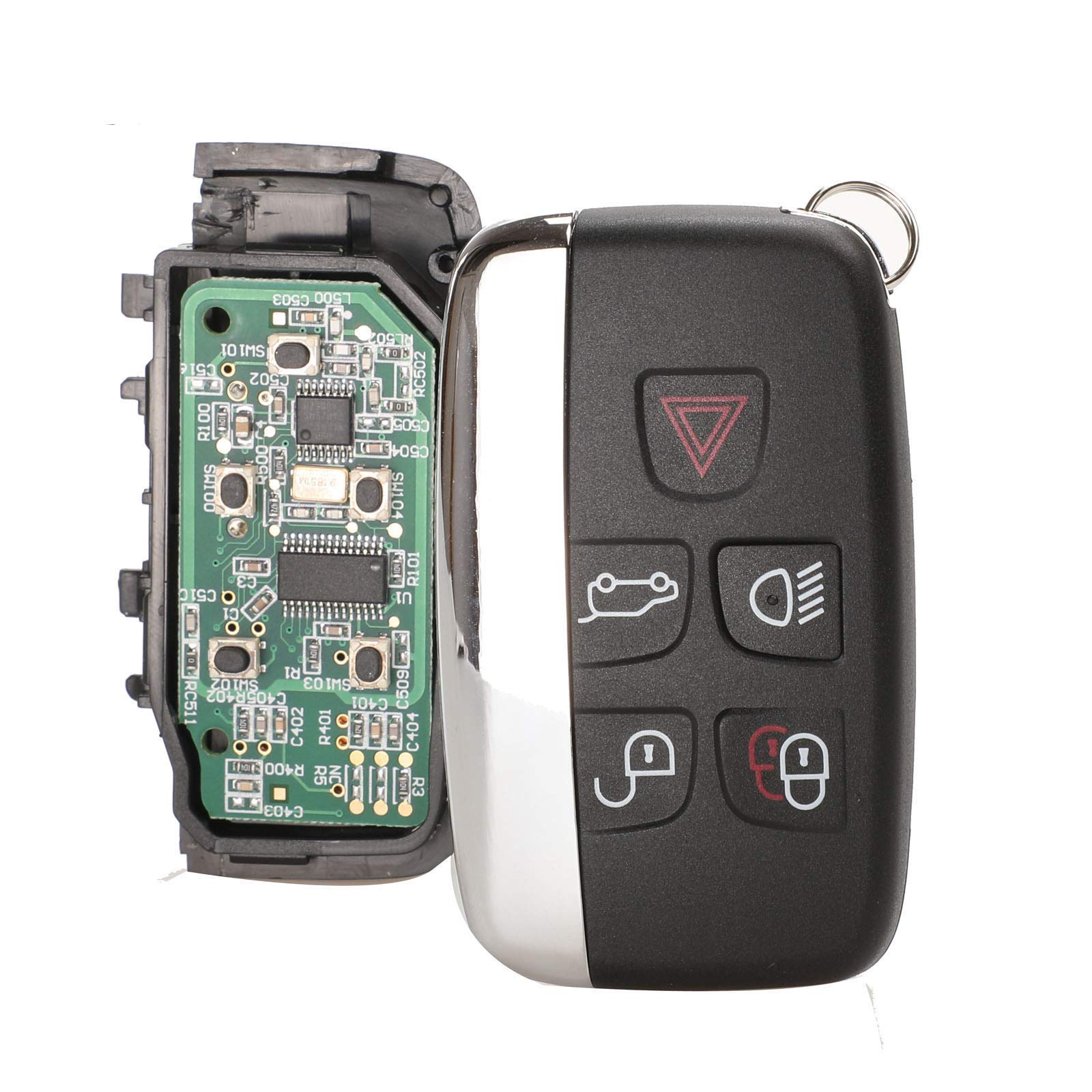 With keylessgo integrated Chip 433 MHz Car Remote Key fit Jaguar for Land R0ver Discovery 4 Freelander for Range R0ver Sport Evoque 5buttons
