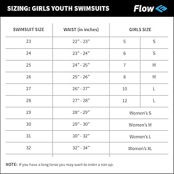 competitive swimsuit sizes