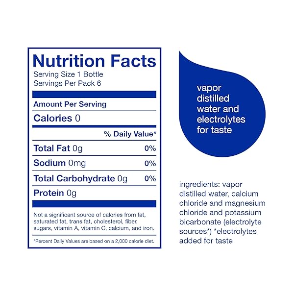 SMARTWATER VAPOR DISTILLED PREMIUM WATER , 16.9 FL OZ (PACK OF 6)