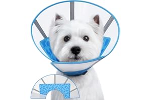 PETDREAM Soft Dog Cone Collar, Breathable Dog Cones for Large Medium Small Dogs, Comfortable Elizabethan Collar for Dogs After Surgery, Adjustable Dog Recovery E-Collars to Stop Licking