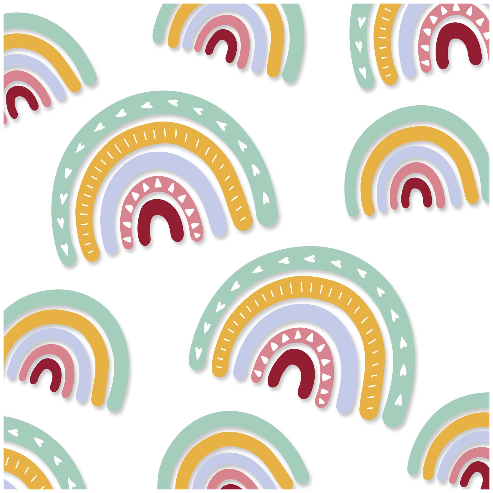 Yabaduu Y004 Rainbow Wall Sticker for Children's Room / Baby Room (Colourful)