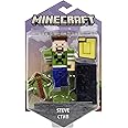 Minecraft Creeper Shirt Steve Action Figure, 3.25-in, with 1 Build-a-Portal Piece & 1 Accessory, Building Toy Inspired by Video Game, Collectible Gift for Fans & Kids Ages 6 Years & Older