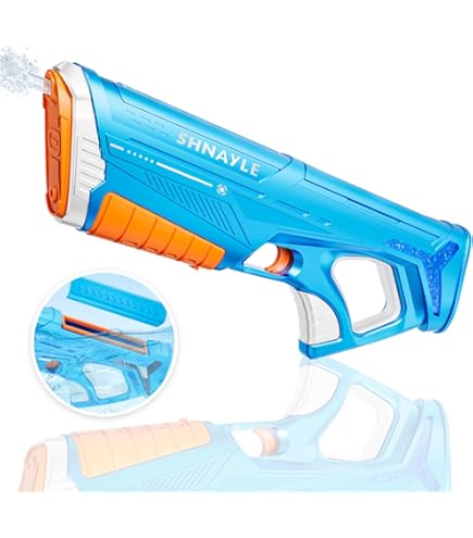 Pistola De Agua Eléctrica Con Luz LED – Alcance De 9 M, Recargable, Resistente Al Agua, Ideal Para Verano Y Piscina