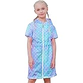 Sylfairy Cover Up for Girls Terry Swim Cover Ups Hooded Terry Kids Cover Up Bathing Suit Beach Dress 4-9Years