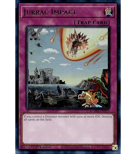 Amazon.com: Yu-Gi-Oh! - Jurrac Dino (HA04-EN015) - Hidden Arsenal 4:  Trishulas Triumph - 1st Edition