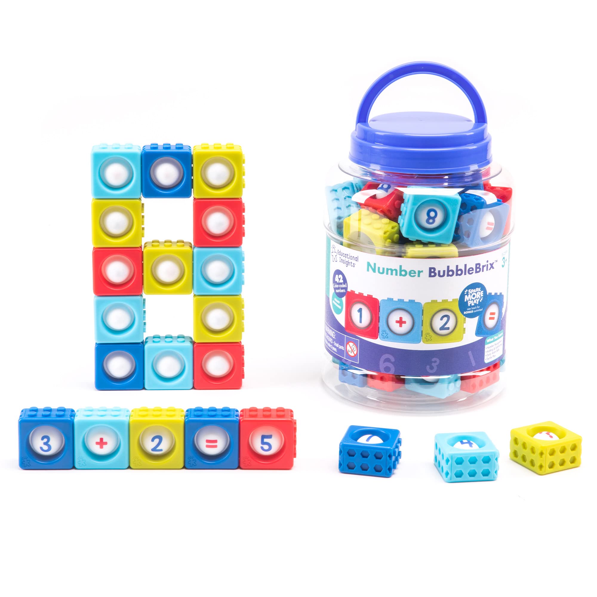 Learning Resources Number BubbleBrix, Learn Numbers, Fidget Learning Toy, Fidget Popper Toy with Numbers, Ages 3+