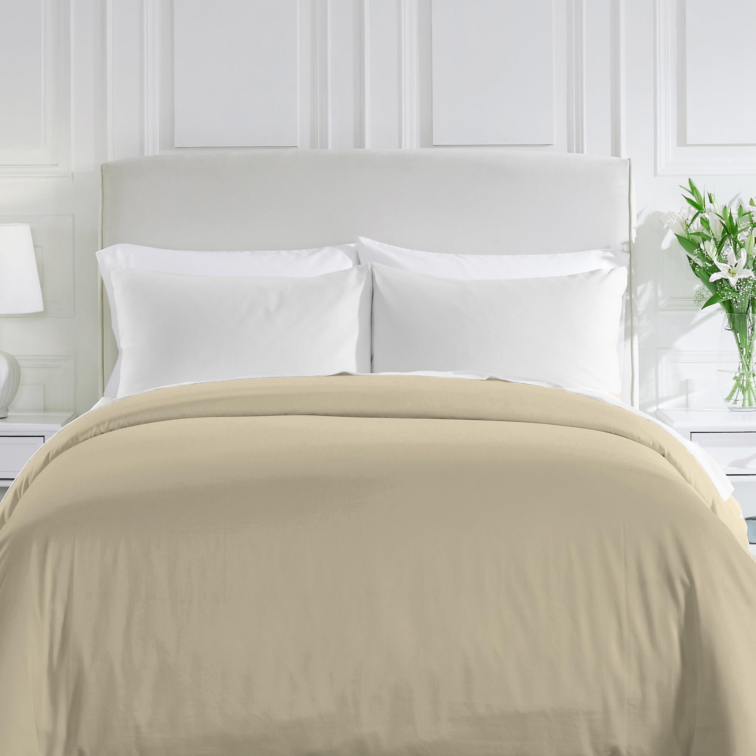 California Design Den 100% Cotton Duvet Cover King Only - Winner Good Housekeeping Best Bedding Awards 2025, Premium 400 Thread Count, 100% Cotton Sateen, Soft & Durable - Beige (Golden Tone) Image California Design Den 100% Cotton Duvet Cover King Only - Winner Good Housekeeping Best Bedding Awards 2025, Premium 400 Thread Count, 100% Cotton Sateen, Soft & Durable - Beige (Golden Tone) Image