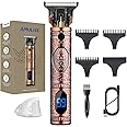 AMULISS Professional Hair Trimmer Mens Hair Clippers Zero Gapped Cordless Hair Trimmer Professional Haircut & Grooming Kit for Men Rechargeable LED Display
