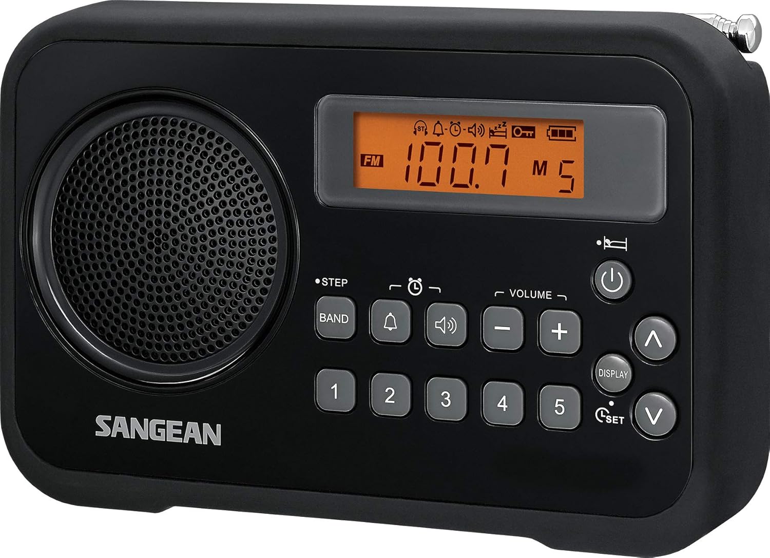 Sangean PRD18BB Table Top Digital AM/FM/Clock Portable