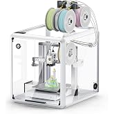 TOPCUBE F2 3D Printer Enclosure for Bambu Lab A1/A1 Combo, Active Cooling | 360&deg; Transparent Acrylic Enclosure with LED Light, Odor Isolation Constant Temperature Protective 3D Printer Cover Box