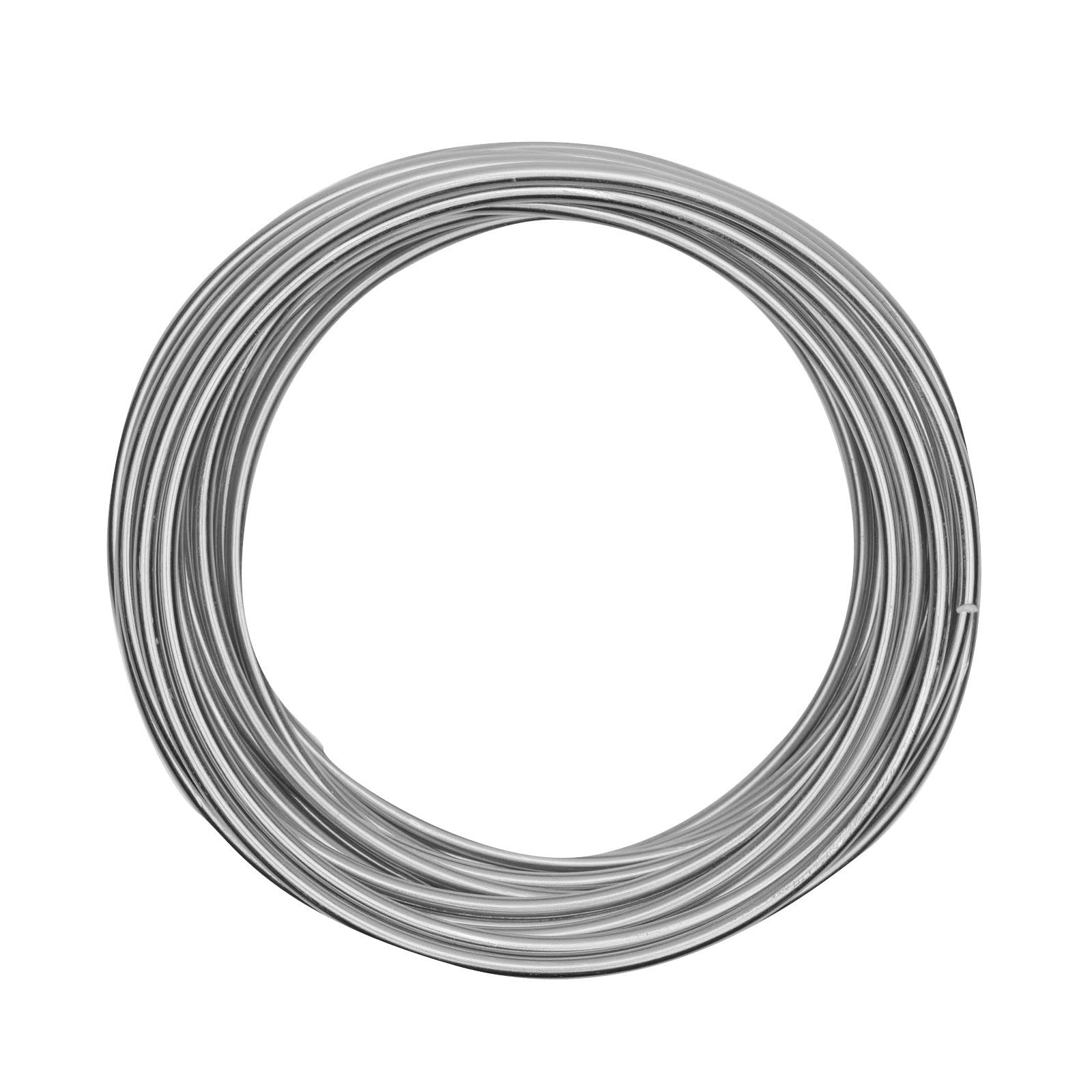 Vaessen Creative Aluminium Craft Wire 32.8 ft (10 m) x 0.16" (4 mm) Silver - Flexible Metallic Wire for Crafting, Flower Arranging, Jewellery Making and Modelling