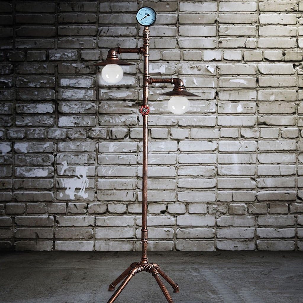 NIU SHOP Floor lamp European Retro Iron-art Floor Lamp Living Room Study Water Pipe Lights Creative Home Lighting Decorative Lights
