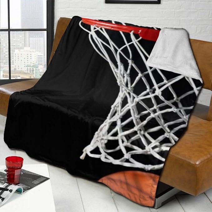 fgjfdjj Manta de Tiro Suave de plumón de Zorro Plateado de Baloncesto