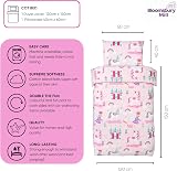 Bloomsbury Mill Kids Cot Bed Duvet Cover Set Unicorn Princess Rainbow 120x150 view 2