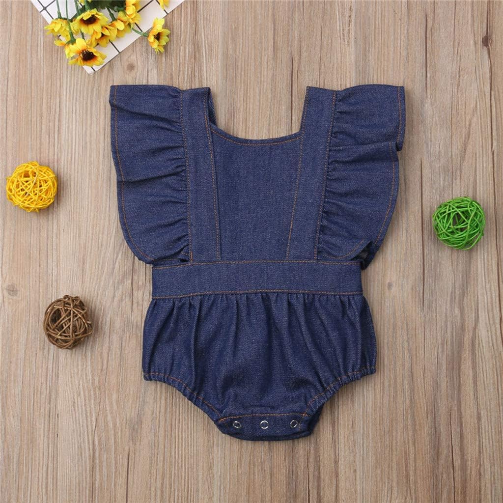 Uface Ensemble Bebe Fille Bebe Fille Pas Cher A La Mode Ete Body Pyjama Bebe Fille Naissance 0 24 Mois Printemps Combinaison Fille Sans Manche Grenouillere Combi Barboteuse Chic Nouveaux Bebe Vetements