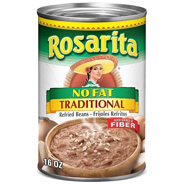 ROSARITA NO FAT TRADITIONAL REFRIED BEANS, 16 OZ
