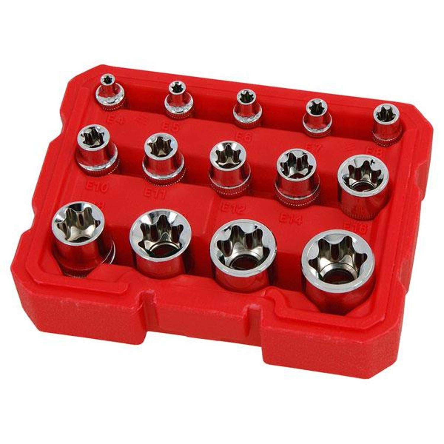 14 Piece Star ' E ' Socket Set in CASE