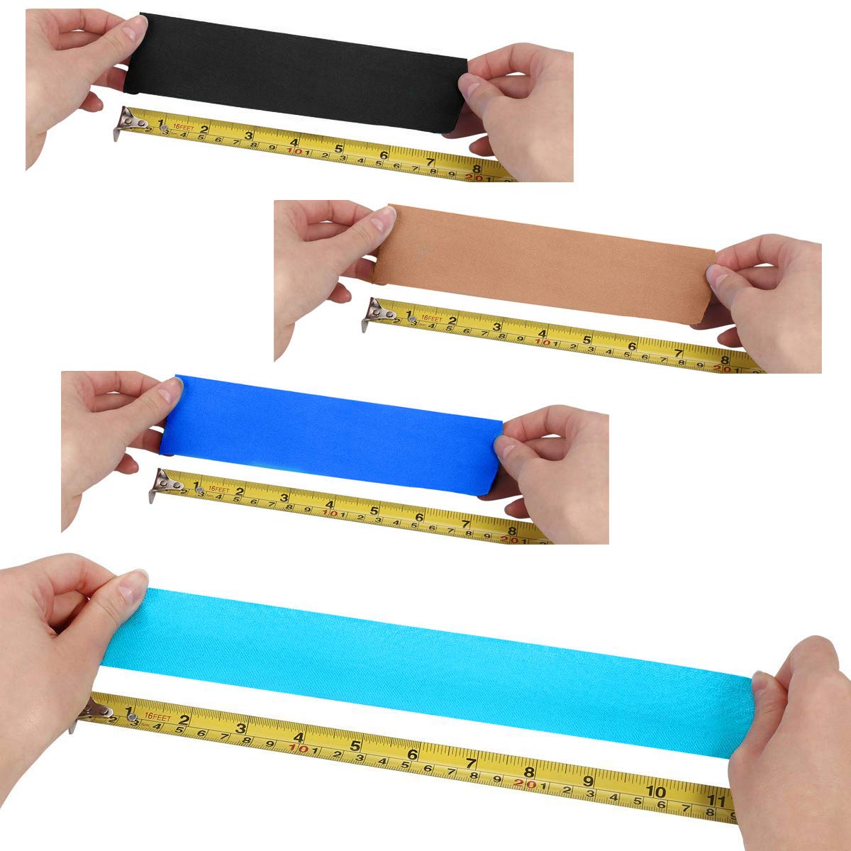 Physio Tape Kinesiologie Tape 5m x 5cm, Muskeln Kinesiology sport vorgeschnitten, Rollenlänge Elastisches Therapeutisches sport verletzungen Tape Elastische Bandage für Plantarfasziitis Physiotherapie