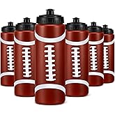 Yaomiao Football Water Bottle, Football Party Favors Bulk, 20 oz Reusable Bpa-Free Squeeze Water Bottles, Stuff for Sports Gifts, Team Gifts, Birthday, Tailgate Parties