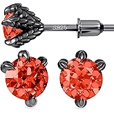 KETRYEP S925 Sterling Silver Dragon Claw Stud Earrings for Men Women, Cubic Zirconia Mens Earrings Stud Jewelry for Women Birthday Gifts