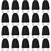 JohahaTim Drawstring Backpack Bulk 20 Pcs Draw String Bags DIY Gym Sports Traveling Yoga Cinch Bag Sackpack Drawstring (Black)