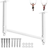 HWOOUSA Ceiling Mounted Pull Up Bar, Heavy Duty 700 LBS Multi Grip Pull Up Bars, 16"/24" Rafter Chin Up Bar, Ceiling Joist for Garage/Gym/Basement with Comfortable Grip &amp; Round Anchors, Easy to Install