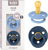 BIBS Colour Soother 2-Pack Pacifier Size 2 Sky/Steel Blue Denmark