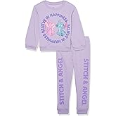 Disney girls Disney's Stitch & Angel Fleece Sweatshirt & Jogger Set - Girls 2t-16