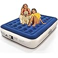 iDOO Air Mattress Queen with Built in Pump, Comfortable Inflatable Mattress with Storage Bag for Camping & Guest, 13" Tall Fast Self-Inflating Blow Up Mattress, Durable Air Bed, Colchones Inflables