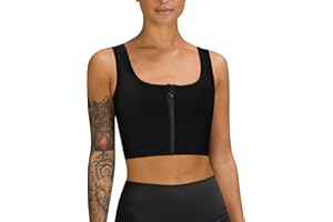 Gotoly Women Chest Binder Bustiers FTM Transgender Zip Up Tomboy Tank Top Sport Corset Breathable Half Binder Bra