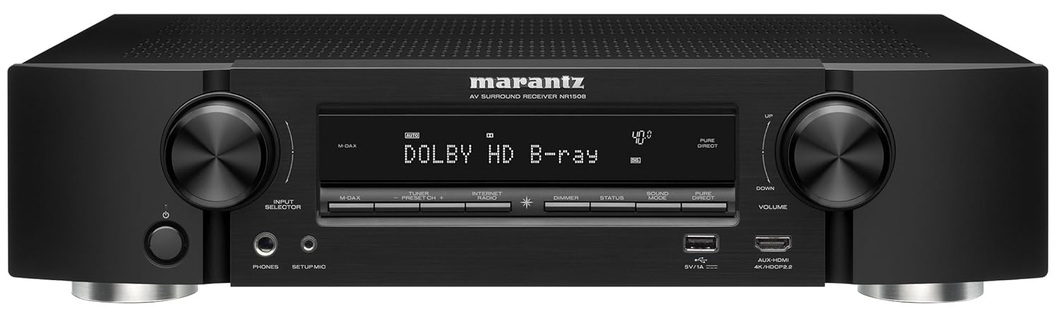 Marantz AV Audio & Video Component Receiver Black (NR1508)