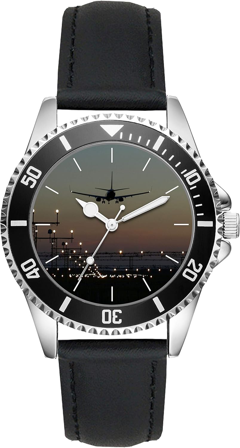 KIESENBERG Montre - Avion Aéroport Cadeau Article Idée Fan L-20525