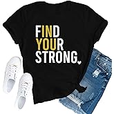 TUPOSU Inspirational Shirts for Women Positive Message T-Shirts Find Your Strong Tees