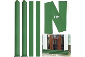 Threan 2 Pcs Long Canvas Sandbags Flood Protection Thickened Reusable Sand Bags Rain Wind Flood Barrier Water Barrier Tube Sandbags for Door Window Rain Water Flood Control(11ft)
