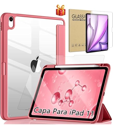 Rino Cases Kit Completo Capa Smart e Teclado iPad A16 11ª Ger 11