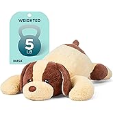 IKASA 5lbs Weighted Stuffed Animal Dog,27.5 inches Plush Toy Giant Large Big Jumbo Soft Puppy,Huge Size Cute Fat Plushie,Gift for Kids