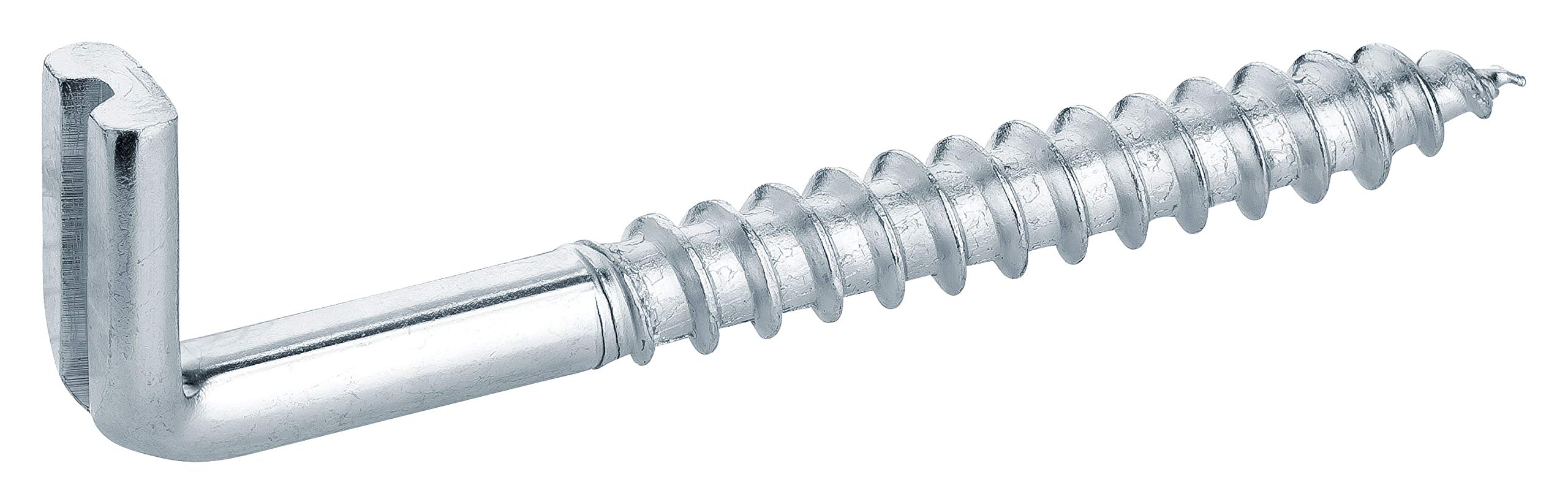 haggiy Screw Hooks Straight with Slot | 25 Pieces | Hook Screw galvanised | wall Hooks | Swivel Hooks | high Load Capacity | 5,8 x 60 mm