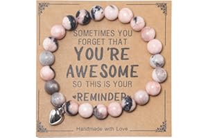 PINGYONGCHANG Inspirational Bracelets for Women Natural Stone Healing Relaxation Chakra Bracelet Gifts for Birthday Christmas Mothers day Valentines Thanksgiving Teacher Appreciation Gifts for Her Mom Best Friend Sister Men