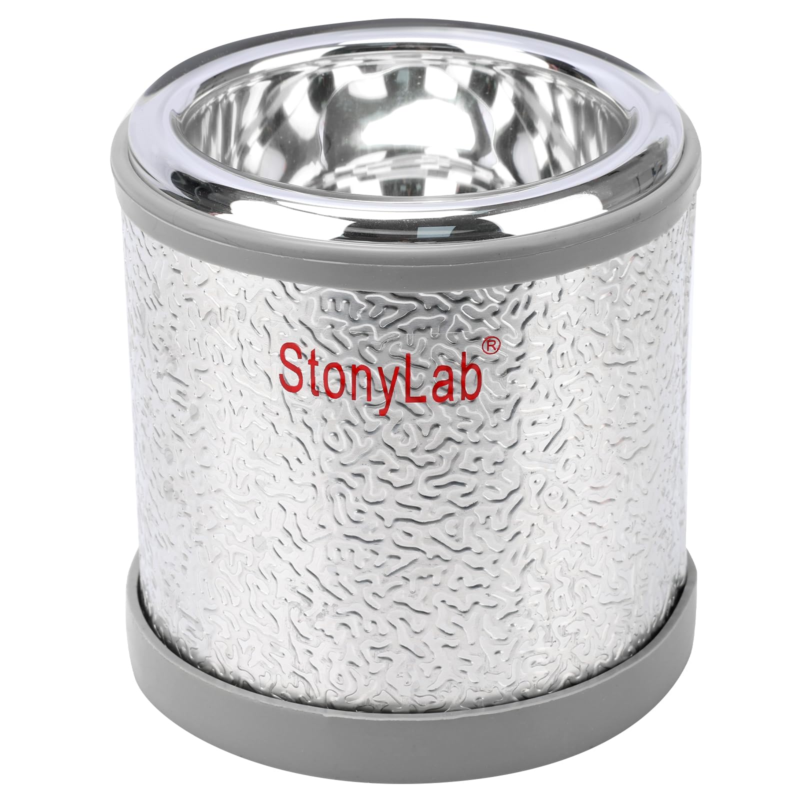 StonyLab Dewar Flask, Hemispherical Borosilicate Glass Dewar Flask with Aluminum Base, 101mm Interior Depth and 94mm Interior Diameter for Laboratory - 250ml
