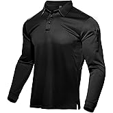 Haimont Men's Tactical Polo Shirts Performance Short and Long Sleeve Golf Collared T-Shirt for Outdoor Hiking