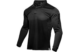 Haimont Men's Performance Dry Fit Polo Shirt Short and Long Sleeve Golf Collared T-Shirts for Tactical Outdoor Hiking